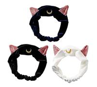 BESPORTBLE Diademas De Gato Encantadoras Para Mujer - Turbantes Suaves y Cómodos - Ideales Como Accesorios Para El Cabello Durante El Lavado De Cara Maquillaje o Yoga Paquete De 3