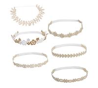 BESPORTBLE Diademas Elásticas Para Ñiño y Niña, 6 Piezas, Diadema De Encaje Flores, Suaves y Flexibles, Accesorio Cómodo Para Niñas Pequeñas Sesiones Fotográficas y Uso Diario