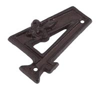BESPORTBLE Dirección de Puerta de Hierro Fundido Fáciles de Instalar Números Negro Diseño Retro y Líneas Limpias para Letreros de Baño y Cercas