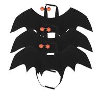 BESPORTBLE Disfraz de Alas de Murciélago para Perros y Gatos Pequeño 3 Piezas con Campana Ligero y Cómodo para Fiesta de Halloween y Uso Interior y Exterior