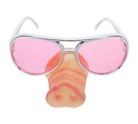 BESPORTBLE Divertidas gafas de nariz de cerdo para vacaciones y fiestas de cosplay, accesorios de gafas de sol para traer risas en Halloween, bailes de máscaras, carnaval y reuniones festivas (rosa)
