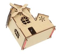 BESPORTBLE Educativo Científico de Construcción Solar DIY Kit de de Molino de Viento y Casa de Madera para Proyecto Manual para Desarrollo y Aprendizaje Escolar