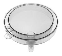 BESPORTBLE Embudos para Líquidos de Cocina 2 Piezas Tamaño Pequeño y Grande Embudo Doméstico de Gran Diámetro de Plástico Transparente Gris Adecuado para Rellenar Botellas y Uso en Hogar