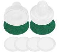 BESPORTBLE Empujadores para Hockey de Mesa con Pelotas Blancas y Paños de Fieltro Accesorios de Repuesto para Mesa de Hockey Aire y Casa de Empujadores y Pelotas para Partidas Competitivas