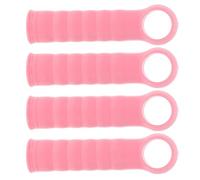 BESPORTBLE Empuñadura de varilla de plástico 4 unidades rosa 22 mm diámetro para trapeador de polvo, uso doméstico y comercial con tapa de extremo