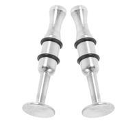 BESPORTBLE Entrenador de Fuerza Bucal para Trompeta y Clarinete, 2 Piezas Metálicas Plateadas, Dispositivo de Entrenamiento para Saxofón y Trombón, Accesorios para Mejorar Técnica y Control