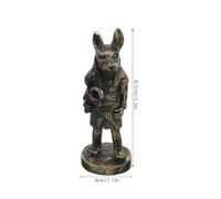 BESPORTBLE Escultura Artesanal de Resina de Perro Egipcio Anubis Pequeña Estatua Decorativa de Escritorio de 85 CM para Hogar y Oficina Adorno Místico y Figura Protectora
