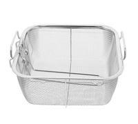 BESPORTBLE Espumadera de Acero Inoxidable 20x20 Cm Mango Plegable, Skimmer para Freír y Cocinar en Cocina Doméstica y Profesional, Herramienta Resistente para Filtrar Papas Fritas, Carnes