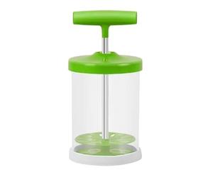 BESPORTBLE Espumador de Leche Manual Bomba Verde, Batidor de Mano para Espuma Cremosa, Herramienta Doméstica para Café, Capuchino y Batido de Leche, Resistente al Calor, Fácil Limpieza