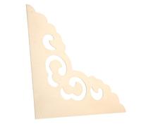 BESPORTBLE Esquinero Decorativo de Cobre Vintage para Muebles, Protector de Esquinas Planas de 20 Cm, Herraje Antiguo Dorado Seguro y Resistente, Adecuado para Gabinetes, Mesas y Cajas