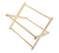 BESPORTBLE Estante de Madera para Macramé Diy, Organizador de Escritorio Tejido a Mano, Soporte Desmontable para Almacenamiento de Libros y Revistas, Decoración Bohemia Natural para Hogar