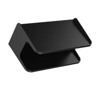 BESPORTBLE Estantería de Pared Doble Nivel Negra para Baño y Dormitorio Organizador Flotante de Esquina sin Taladro Estante Colgante Práctico para Almacenamiento y Orden el Hogar