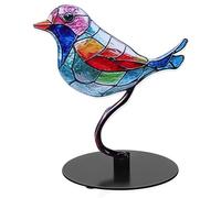 BESPORTBLE Estatua de Pájaro Metálica Decorativa Colorida Pequeña para Escritorio Adorno Moderno y Detallado para Decoración Navideña Casa