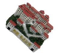 BESPORTBLE Estatua Decorativa de Potala en Resina Rosa, Adorno para Mesa Detalles Realistas y Diseño Delicado, Adecuado para Decoración del Hogar y Terapia Psicológica