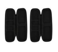 BESPORTBLE Estuche para Cepillo de Dientes Eléctrico 2 Piezas Funda Protectora Portátil de EVA y PU Color Negro Cremallera Resistente Diseño Compacto Adecuado para Viaje y Almacenamiento