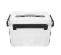 BESPORTBLE Estuche Protector Rígido Acrílico Transparente para Almacenamiento de Lentes de Cámara Digital Tamaño Mediano Junta Hermética Gris Organizador Portátil para Accesorios