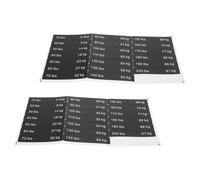 BESPORTBLE Etiquetas Adhesivas para Pesas de Gimnasio 2 Piezas Negras Números Identificación de Placas de Peso de 10 a 200 LB Incrementos de 10 LB Resistentes para Entrenamiento de