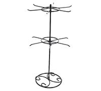 BESPORTBLE Expositor De Joyas De Doble Expositor Giratorio De Hierro Forjado Para Guardar Pulseras y Collares Soporte Joyas Negro Para Joyeros Mujer Organizador