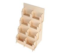 BESPORTBLE Expositor de Madera para Tarjetas de 4 Niveles, Sobremesa | Organización Categorizada, Display Versátil, Uso en Mostrador, para Postales y Tarjetas Coleccionables