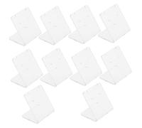 BESPORTBLE Expositor Para Pendientes Transparentes Acrílicos Forma De L, Organizador De Pendientes, Estantes Para Guardar Aretes, Paquete De 10 Piezas, Adecuado Para Hogar y Oficina, Tamaño Compacto