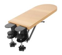 BESPORTBLE Extensor Ergonómico de Reposabrazos para Escritorio Almohadilla de Apoyo para Codo y Muñeca en Color Madera Natural Ajuste Preciso para Oficina y Hogar Codera de Escritorio