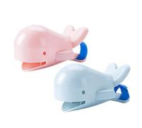 BESPORTBLE Extensores De Grifo Para Niños Forma De Delfín, Accesorios Seguros y Flexibles De Plástico, Para Lavabo y Baño Infantil, Pack De 2 Unidades En Colores Aleatorios