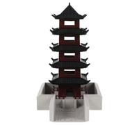 BESPORTBLE Figura de Pagoda Antigua: Miniatura de Torre China - Arquitectura asiática Antigua - Accesorio Decorativo para bonsái - Adorno de plástico para jardín Zen