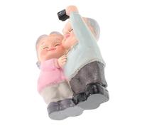 BESPORTBLE Figuras De Abuelos En Resina para Pastel - Adornos De Ancianos En Miniatura - Decoración para Bodas y Aniversarios Especiales para Abuelos Adornos De Tarta De Amor