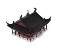 BESPORTBLE Figurilla Miniatura de Casa Tradicional Decoración Zen para Acuarios y Jardines Adorno Paisajístico Compacto para Bonsáis y Plantas Diseño Ecológico Fácil de Mantener Color Marrón