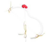 BESPORTBLE Flecha De Espuma Blanca Corazón Rojo, Accesorio Disfraz De Diosa del Mujer, Cosplay San Valentín, Ligera para Fiesta y Sesión De Fotos, Tamaño Estándar