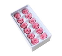 BESPORTBLE Flores Preservadas para Boda 12 Unidades Caja Rosas Inmortales 3-4 CM Cabezas Color Rosa Claro Decoración Ramos Manuales Bodas