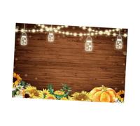 BESPORTBLE Fondo de Fotografía de Tela 150X90 CM Estampado de Calabazas y Flores Otoñales Fondo Decorativo para Fotos de Halloween y Otoño para Sesión Fotográfica de Estudio