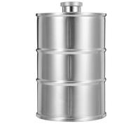 BESPORTBLE Frasco de Camping 750 Ml Acero Inoxidable 304 Forma Barril Gasolina Color Natural Botella Portátil para Exteriores Senderismo Picnic Herramientas de Bar