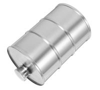 BESPORTBLE Frasco de Licor para Camping 750ml de Acero Inoxidable 304 Forma Cilíndrica Tipo Barril de Gasolina Plateado, Cantimplora Portátil para Senderismo y Uso al Aire Libre