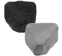 BESPORTBLE Funda para Asiento de Bicicleta y Antipolvo Tejido Oxford 210D Resistente Tamaño 24X27 CM con Cordón Ajustable Paquete 2 Unidades Negro y Gris Protección para Ciclismo Urbano