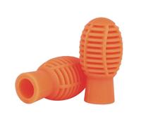 BESPORTBLE Funda para Baquetas de Silicona Elástica Naranja 2 Piezas Cubierta Protectora para Cabeza de Baqueta Accesorio para Práctica Silenciosa de Batería Compatible Estándar