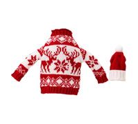 BESPORTBLE Funda para Botella de Vino Navideña Sombrero Rojo de Reno Poliéster Talla Estándar Decoración Festiva para Fiestas y Restaurantes Accesorio Lavable y Reutilizable