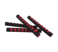 BESPORTBLE Funda para Manillar de Cochecito de Ñiño 2 Pares Espuma Antideslizante Negra y Roja Repuesto de Empuñadura para Carrito Infantil Accesorios de Viaje Cómodos y Resistentes