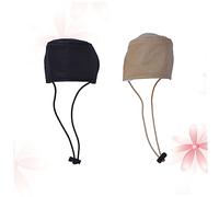 BESPORTBLE Funda para Zapatos de Conducción Resistente al Desgaste Diseño Simple, Material de Tela, Fácil de Poner y Protección para Talones en Color Negro y Caqui, 2 Piezas