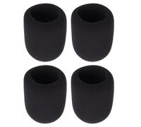 BESPORTBLE Funda Protectora de Espuma para Micrófono de Mano y Diadema, Pack de 4, Color Negro, Protector Antiviento para Grabación, Podcasts y Transmisiones