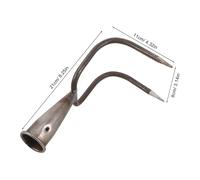 BESPORTBLE Gancho de Garra para Rastrillo de Mano Doble Punta de Metal Resistente Herramienta Manual para Desherbar y Plantar en Jardín E Invernadero Accesorio Compacto para Aflojar Suelo