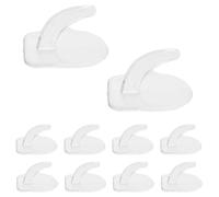 BESPORTBLE Ganchos Adhesivos para Pared sin Taladro, Mini Ganchos de Plástico Reutilizables, Pack de 50 Unidades, Adhesión Fuerte para Colgar Toallas y Abrigos Hogar