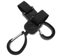 BESPORTBLE Ganchos Aplicables para Cochecito de Niño de Aleación y Plástico, 2 Piezas Rotación 360° para Colgar Bolsas y Bolsos en Sillas de Paseo