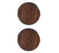 BESPORTBLE Gemelos de Camisa Redondos de Madera Natural de Nogal Americano y Arce, 1 Par, Sujetadores Decorativos para Puños, Accesorios para Camisa de Moda, Ideales para Eventos Formales