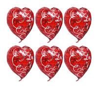 BESPORTBLE Globos Decorativos de Corazón 18 Pulgadas 10 Piezas Aluminio Rojo y Rosa para Ambientación de Cumpleaños y Celebraciones Románticas