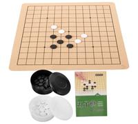 BESPORTBLE Go Portátil Resistente para Educativo con Tablero de Cuero y Fichas Negras y Blancas para Principiantes y Entrenamiento Adulto