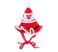 BESPORTBLE Gorro navideño para Perro - Gorro de Punto de Papá Noel para Perros y Gatos - de Punto navideño con pompón para Cachorro - cálido de Invierno - Divertido de Dibujos Animados para