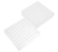BESPORTBLE Gradilla para Tubos de Ensayo de 81 Rejillas en Pp, Caja de Almacenamiento para Muestras en Laboratorio y Refrigeración, Compatible Tubos de 1.5ml, 1.8ml y 2ml