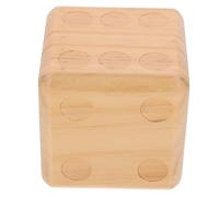 BESPORTBLE Gran Dado de Madera para Exteriores de Césped y Fiestas Dado Grande con Puntos Visibles Superficie Lisa y Esquinas Redondeadas para Reuniones Familiares Camping y Picnic
