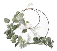 BESPORTBLE Guirnalda Decorativa de Pared de Algodón Sintético Doble Anillo para Puerta de Entrada, Ramo Colgante para Decoración del Hogar, Adecuado para Bodas y Eventos, Decoración